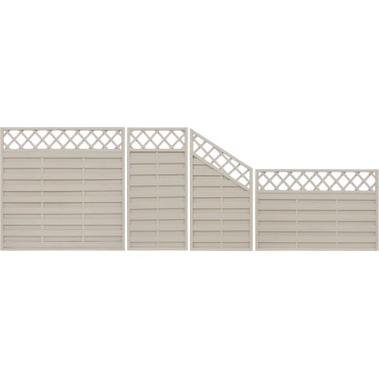 Element za ograjo za zasebnost Country krem laziran 180x120/90 cm FSC