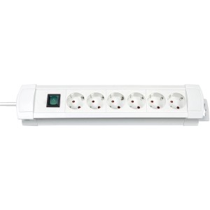 Brennenstuhl Letev z vtičnicami Premium-Line 6 vtičnic pod kotom 45° bela 3 m