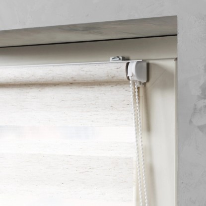 Cocoon Easy Fix dvojna dnevna rolo zavesa lan 45 cm x 150 cm