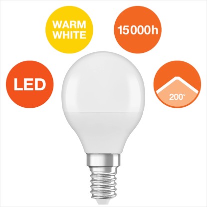 Osram Sijalka LED E14 v obliki kaplje 4,9 W 470 lm 4,5 x 4,5 cm (V x Ø)
