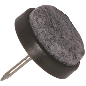 Klobučevinasti drsniki z zatičem Ø 20 mm 8 kosov Črne