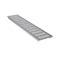 Rešetka iz lahke kovine aluminij 480 mm x 100 mm srebrna