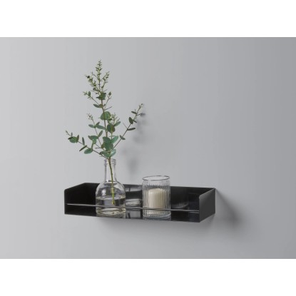Kovinski regal Kenn 7 cm x 40 cm x 12 cm Črn mat