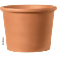 Deroma Cvetlični lonec Cilindro Bordato 33 cm rdeč