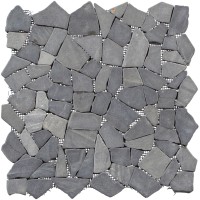 Mozaik iz lomljenih ploščic, črno-rjava, 30,5 cm x 30,5 cm