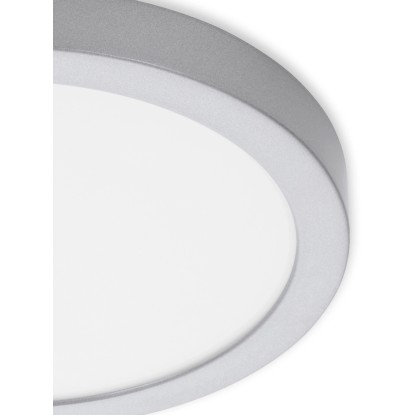 Briloner LED stropna in stenska svetilka Fire mat krom. 21 W Ø 30 cm nevtr. bela