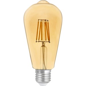LED-žarnica z nitko zlata ST64 E27/6 W (750 lm) Topla bela svetloba ER: A++
