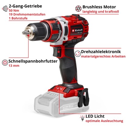 Einhell Power x-Change baterijski vrtalni vijačnik TE-CD 18/50 Li BL Solo