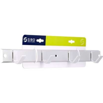 Siro Letvica s kljukicami 2083 aluminij naravni mat dolžina 450 mm 4 kavlji