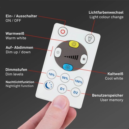 Brilo Stropna LED-svetilka Slim S B-Smart Panel zatemnitvena bela 22 W