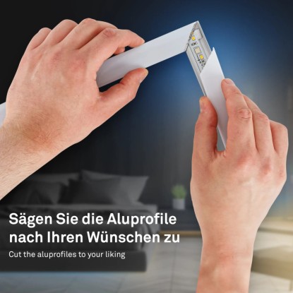 Briloner Pimp your Stripe Aluminijasti profil samolepljiv 2 m črna