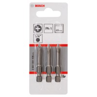 Bosch Vijačni nastavek Extra Hard PH1 49 mm 3 kosi