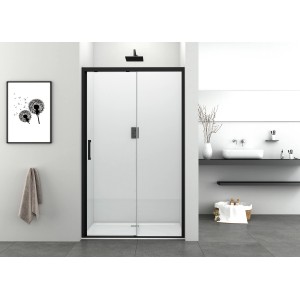 Sanotechnik Drsna vrata Elite z mehkim zapiranjem 118-120 cm x 195 cm Črna