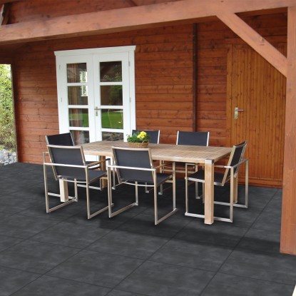 Terasna plošča iz porcelanskega kamna Streetline Grafitna 60 x 60 x 2 cm 2 kosa