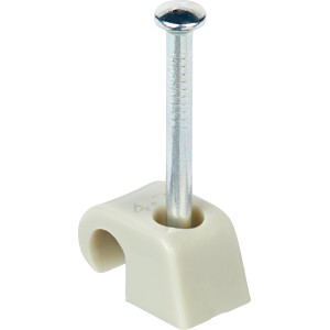 Objemka z žebljem za kabel Ø 4 mm – Ø 7 mm 60 kosov