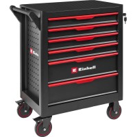 Einhell Delavniški voziček 143-delni aluminijasto-črn 6 predalov