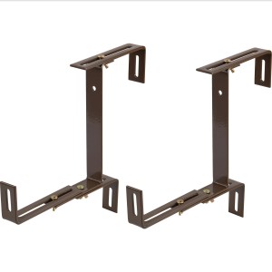 Nosilec za balkonsko korito izredno močno rjava 3-dimenzionalno nastavljivo