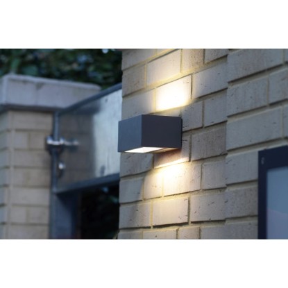 Lutec LED zunanja stenska svetilka Gemini antracitna