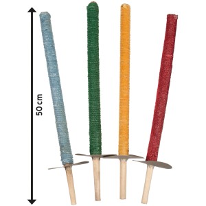 Happy People 4-delni komplet voščenih bakel 50 cm