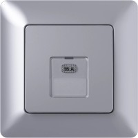 Elektromaterial Stikalo Mikro s kontrolno lučko aluminijasto srebrna