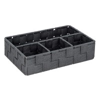 Wenko Košara za shranjevanje Adria S polipropilen 26 x 6,5 x 17 cm temno siva