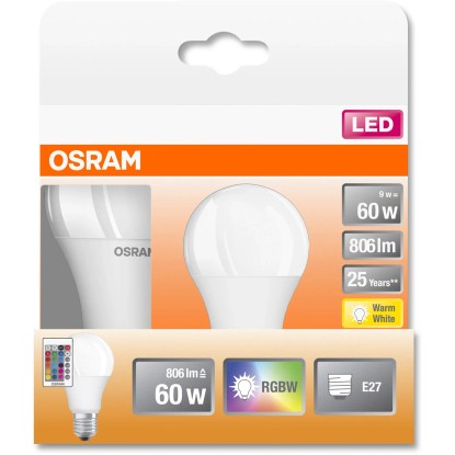 Osram LED-sijalka E27 v obliki žarnice 9 W 806 lm 2 kosa 11,2 x 6 cm (V x Ø)