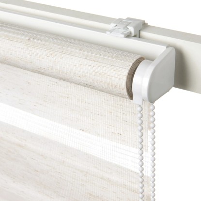 Cocoon Easy Fix dvojna dnevna rolo zavesa lan 45 cm x 150 cm