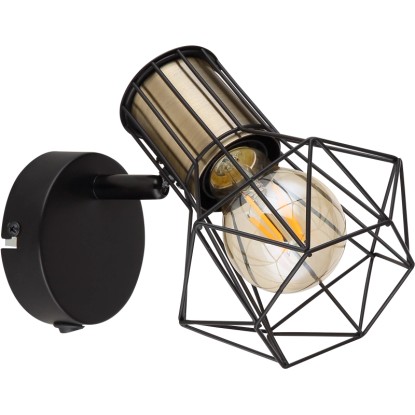 Globo Reflektor Priska 1-plamenski črna mat 130 x 165 mm