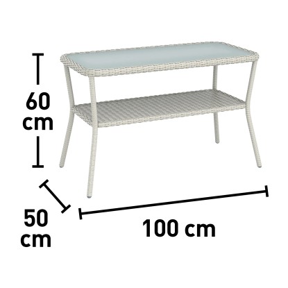 Gulfport Sedežna garnitura iz ratana 4-delna siva