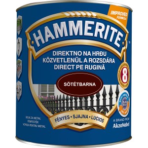 Hammerite Sijajni lak za kovino Smooth temno rjava 2,5 l