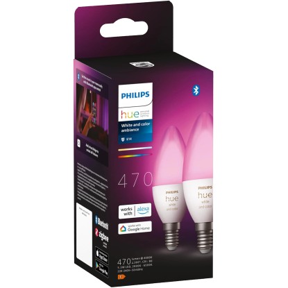 Philips Hue E14 Dvojno pakiranje White & Color Ambiance 2 x 470 lm