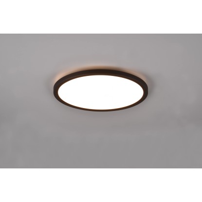 Reality Stropna LED-svetilka Aureo 1-plamenska črna mat Ø 29 cm