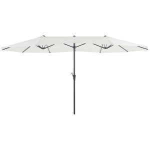 Balkonski senčnik Cloyna Ø 270 cm ecru z ročico