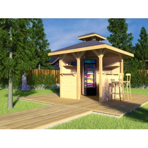 WEKA Vrtni paviljon Rimini varčni komplet Š x G: 218 cm x 218 cm