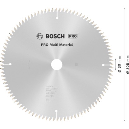 Bosch List krožne žage Multi Material 305 mm x 32 mm x 30 mm 96 zob