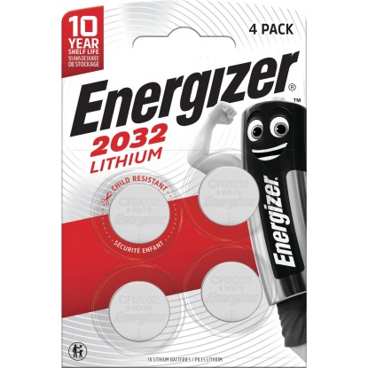 Energizer Litijeva gumbna baterija CR2032 3 V Pakiranje po 4 kose