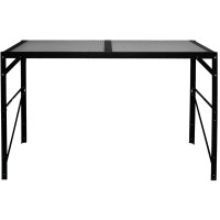Aluminijasta miza 1 odlagalna površina HKP 121 cm x 54 cm črna