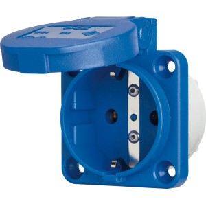 Komponibilna vtičnica s poklopcem 2-polna 16 A Modra