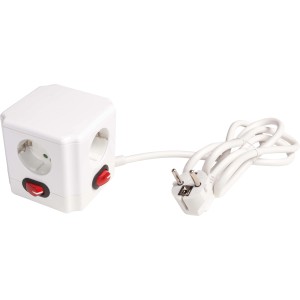 Kocka s 4 vtičnicami Posamično izklopna