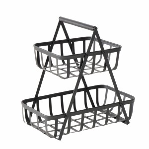 Boltze Etažera Lennja 37 cm x 23 cm x 36,5 cm črna