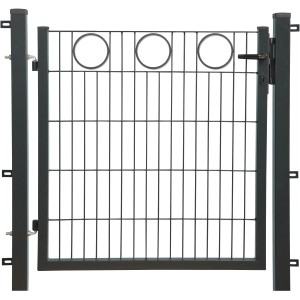 Okrasni enojna vrata Ring antracit 100 x 100 cm