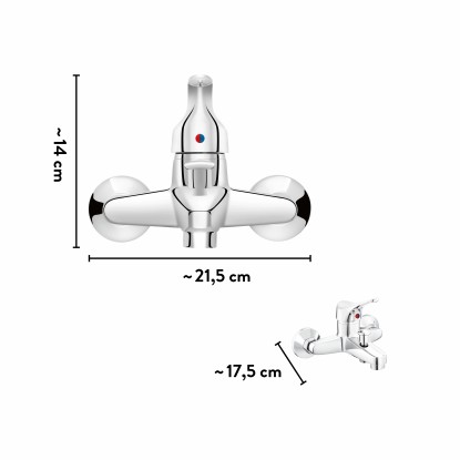 Kromirana armatura za kad Vitalis