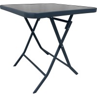 Zložljiva miza Toconao kvadratna antracit 70 cm x 70 cm
