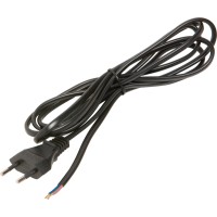 OBI Kabel z evro vtičem 2 m črne barve