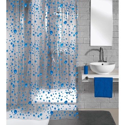 Kleine Wolke Zavesa za prhanje Bubble mornarsko modra 180 x 200 cm