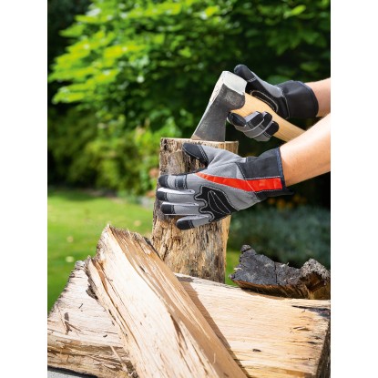 Delovne rokavice s silikonskimi čepki črno-sive velikost 10