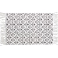OBI Preproga iz bombaža Vzorčasta Belo-siva 60 x 90 cm
