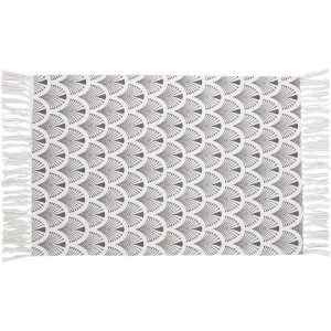 OBI Preproga iz bombaža Vzorčasta Belo-siva 60 x 90 cm
