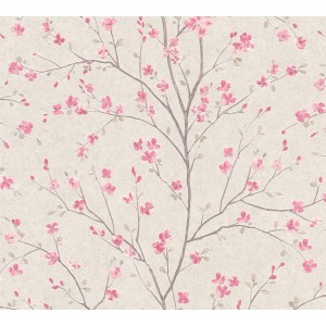 A. S. Creation Koprenasta tapeta Metropolitan Stories II Mio cvetovi roza FSC