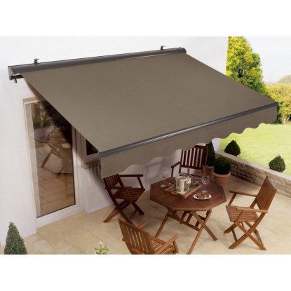 OBI Markiza z zaščitno prevleko 400 cm x 250 cm Taupe Motorizirana